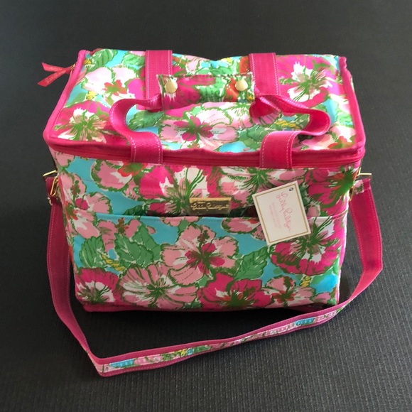 Lilly Pulizter Insulated Beach Bag Color Big Flirt Print NWT - Picture 3 of 10